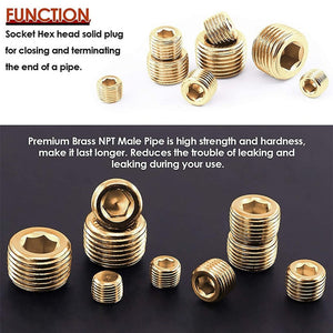 LAIZE 2pcs Copper Plug Connector Accessories, Caliber:4 Point, 1 Inch, 1 Point, 2 Point, 3 Point, 4 Point, 6 Point