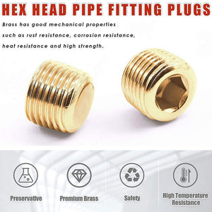 LAIZE 2pcs Copper Plug Connector Accessories, Caliber:4 Point, 1 Inch, 1 Point, 2 Point, 3 Point, 4 Point, 6 Point