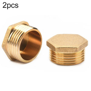 LAIZE 2pcs Hexagon Plug Male Thread, Caliber:4 Point, 1 Point, 2 Point, 3 Point, 4 Point