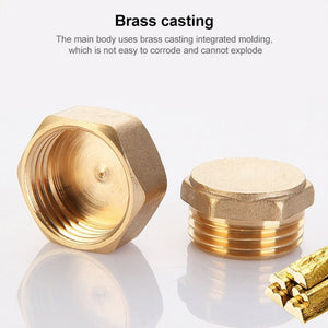 LAIZE 2pcs Hexagon Plug Male Thread, Caliber:4 Point, 1 Point, 2 Point, 3 Point, 4 Point