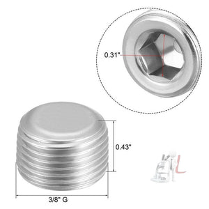 LAIZE 2pcs Iron Plug Connector Accessories, Caliber:6 Point, 1 Inch, 1 Point, 2 Point, 3 Point, 4 Point, 6 Point