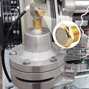 LAIZE 2pcs Semi Copper Flat Pneumatic Muffler, Caliber:4 Point, 1 Point, 2 Point, 3 Point, 4 Point