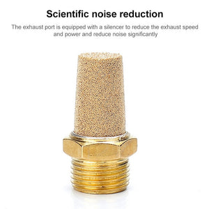 LAIZE Half Copper Long Pneumatic Muffler, Caliber:3 Point, 1 Inch, 1 Point, 2 Point, 3 Point, 4 Point, 6 Point