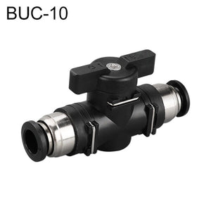 LAIZE Manual Valve Pneumatic Quick Fitting Connector, BUC-4, BUC-6, BUC-8, BUC-10, BUC-12, HVFF-4, HVFF-6, HVFF-8, HVFF-10, HVFF-12