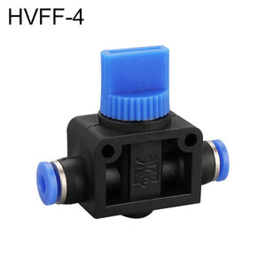 LAIZE Manual Valve Pneumatic Quick Fitting Connector, BUC-4, BUC-6, BUC-8, BUC-10, BUC-12, HVFF-4, HVFF-6, HVFF-8, HVFF-10, HVFF-12