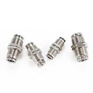 LAIZE Nickel Plated Copper Bulkhead Straight Pneumatic Quick Connector, PM-4, PM-6, PM-8, PM-10, PM-12