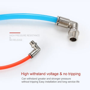 LAIZE Nickel Plated Copper Elbow Male Thread Pneumatic Quick Fitting Connector, PL4-01, PL4-02, PL4-M5, PL6-01, PL6-02, PL6-03, PL6-04, PL6-M5, PL8-01, PL8-02, PL8-03, PL8-04, PL10-01, PL10-02, PL10-03, PL10-04, PL12-01, PL12-02, PL12-03, PL12-04, PL14...