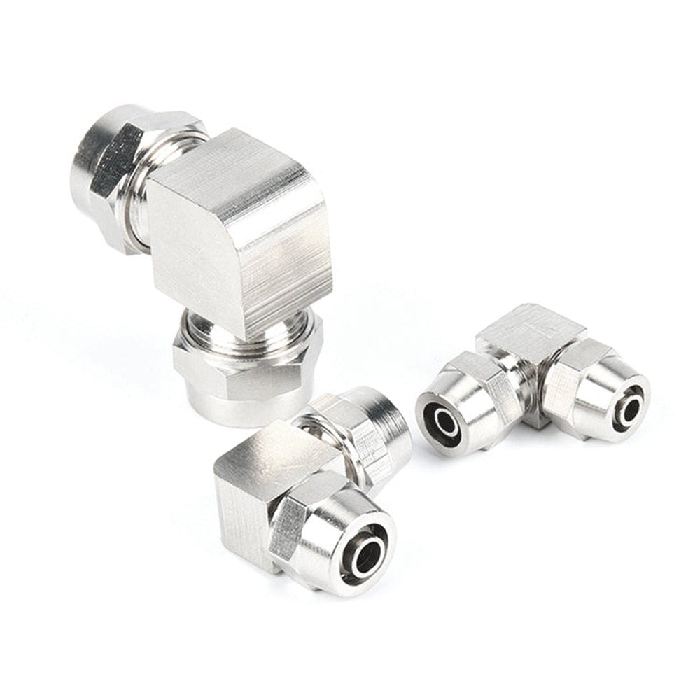LAIZE Nickel Plated Copper Elbow Pneumatic Quick Connector, PV-6, PV-8, PV-10, PV-12
