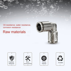 LAIZE Nickel Plated Copper Elbow Pneumatic Quick Connector, PV-4, PV-6, PV-8, PV-10, PV-12, PV-14