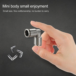 LAIZE Nickel Plated Copper Elbow Pneumatic Quick Connector, PV-4, PV-6, PV-8, PV-10, PV-12, PV-14