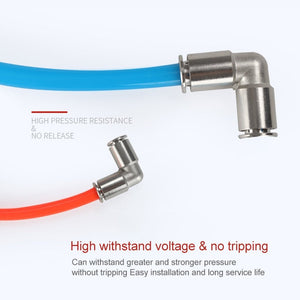 LAIZE Nickel Plated Copper Elbow Pneumatic Quick Connector, PV-4, PV-6, PV-8, PV-10, PV-12, PV-14