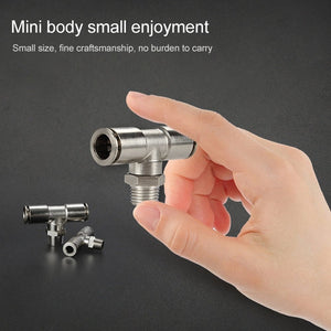 LAIZE Nickel Plated Copper Male Tee Branch Pneumatic Quick Connector, PB4-01, PB4-02, PB4-M5, PB6-01, PB6-02, PB6-03, PB6-04, PB6-M5, PB8-01, PB8-02, PB8-03, PB8-04, PB10-01, PB10-02, PB10-03, PB10-04, PB12-01, PB12-02, PB12-03, PB12-04