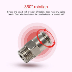 LAIZE Nickel Plated Copper Male Thread Straight Pneumatic Quick Connector, PC16 - 03, PC16 - 04 - laboratorydeal