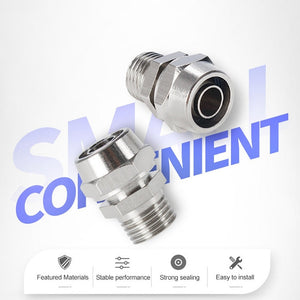LAIZE Nickel Plated Copper Pneumatic Quick Fitting Connector, PC14-02, PC14-03, PC14-04, PC16-02, PC16-03, PC16-04