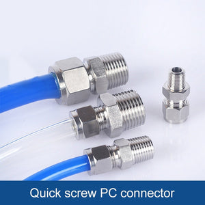 LAIZE Nickel Plated Copper Pneumatic Quick Fitting Connector, PC14-02, PC14-03, PC14-04, PC16-02, PC16-03, PC16-04