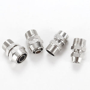 LAIZE Nickel Plated Copper Pneumatic Quick Fitting Connector, PC14-02, PC14-03, PC14-04, PC16-02, PC16-03, PC16-04