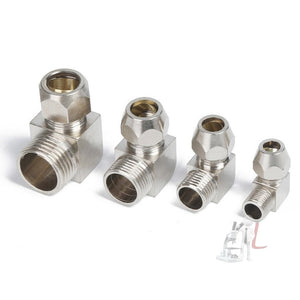 LAIZE Nickel Plated Copper Reducer Elbow Pneumatic Quick Fitting Connector, PL6-03, PL6-04, PL8-03, PL8-04, PL10-01, PL10-02, PL10-03, PL10-04, PL12-01, PL12-02, PL12-03, PL12-04