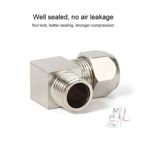 LAIZE Nickel Plated Copper Reducer Elbow Pneumatic Quick Fitting Connector, PL6-03, PL6-04, PL8-03, PL8-04, PL10-01, PL10-02, PL10-03, PL10-04, PL12-01, PL12-02, PL12-03, PL12-04