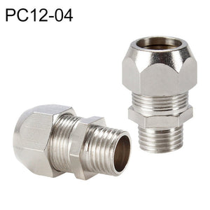LAIZE Nickel Plated Copper Reducer Straight Pneumatic Quick Fitting Connector, PC12-04