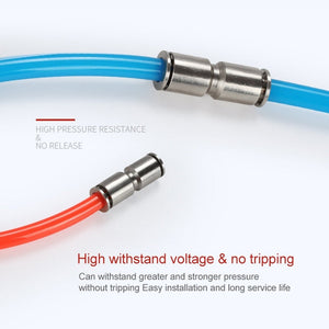 LAIZE Nickel Plated Copper Reducer Straight Pneumatic Quick Fitting Connector, PG6-4, PG8-6, PG10-6, PG10-8, PG12-8, PG12-10, PG16-12