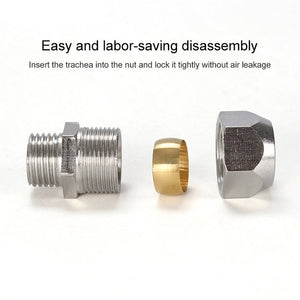 LAIZE Nickel Plated Copper Reducer Straight Pneumatic Quick Fitting Connector, PC12-04