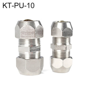 LAIZE Nickel Plated Copper Straight Pneumatic Quick Fitting Copper Pipe Connector, KT-PU-10, KT-PU-12