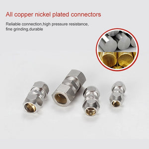 LAIZE Nickel Plated Copper Straight Pneumatic Quick Fitting Copper Pipe Connector, KT-PU-10, KT-PU-12