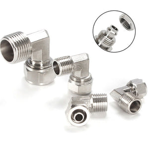 LAIZE Nickel Plated Copper Trachea Quick Fitting Twist Elbow Lock Female Connector, FL8-03, FL8-04, FL10-03, FL10-04, FL12-02, FL12-03, FL12-04