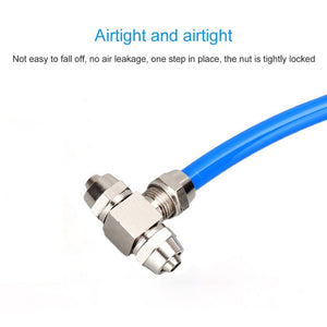 LAIZE Nickel Plated Copper Y-type Tee Pneumatic Quick Connector, PE-4, PE-6, PE-8, PE-10, PE-12, PE-14, PE-16