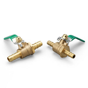 LAIZE Pneumatic Hose Barb Brass Shutoff Ball Valve, Thickened 8mm, Thickened 10mm, Thickened 12mm, 6mm, 8mm, 10mm, 12mm