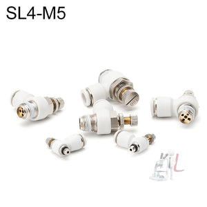 LAIZE SL Throttle Valve Elbow Pneumatic Quick Connector, SL4-01, SL4-02, SL4-M5, SL6-01, SL6-02, SL6-03, SL6-04, SL6-M5, SL8-01, SL8-02, SL8-03, SL8-04, SL10-01, SL10-02, SL10-03, SL10-04, SL12-02, SL12-03, SL12-04