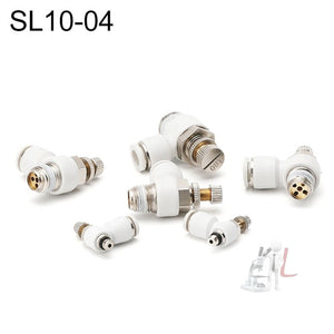 LAIZE SL Throttle Valve Elbow Pneumatic Quick Connector, SL4-01, SL4-02, SL4-M5, SL6-01, SL6-02, SL6-03, SL6-04, SL6-M5, SL8-01, SL8-02, SL8-03, SL8-04, SL10-01, SL10-02, SL10-03, SL10-04, SL12-02, SL12-03, SL12-04