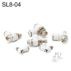 LAIZE SL Throttle Valve Elbow Pneumatic Quick Connector, SL4-01, SL4-02, SL4-M5, SL6-01, SL6-02, SL6-03, SL6-04, SL6-M5, SL8-01, SL8-02, SL8-03, SL8-04, SL10-01, SL10-02, SL10-03, SL10-04, SL12-02, SL12-03, SL12-04