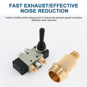 LAIZE Throttling Pneumatic Muffler, 1 Inch, 1 Point, 2 Point, 3 Point, 4 Point, 6 Point