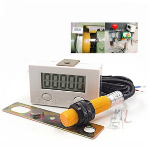 LCD Digital Display Punch Magnetic Induction Reciprocating Rotary Electronic Counter, Electronic Counter