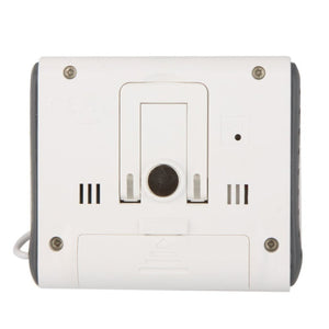 LCD Digital Thermometer Hygrometer Moisture Meter and Wired Temperature with External Sensor White, LCD Digital Thermometer