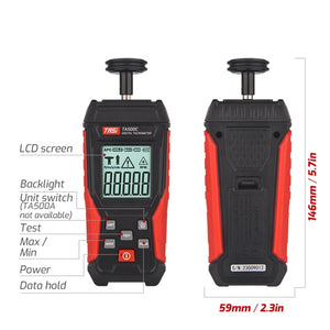 Laser Tachometer Digital Display Measuring Speed Meter, TASI TA500A Optical Measurement laboratorydeal