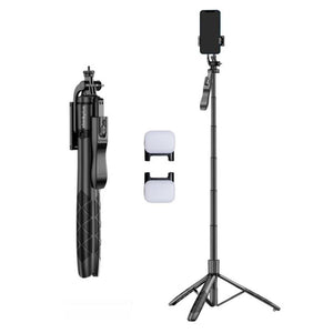 Lenovo Thinkplus H18L Premium Edition Aluminum Alloy Bluetooth Selfie Stick with Dual Fill Lights, 1.8m - laboratorydeal