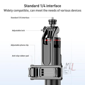 Lenovo Thinkplus H1V Premium Aluminum Alloy Bluetooth Selfie Stick, 1.3m - laboratorydeal