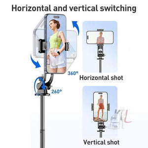 Lenovo Thinkplus H1V Premium Aluminum Alloy Bluetooth Selfie Stick, 1.3m - laboratorydeal