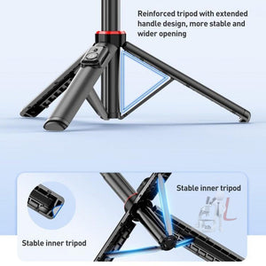 Lenovo Thinkplus H1V Premium Aluminum Alloy Bluetooth Selfie Stick, 1.3m - laboratorydeal