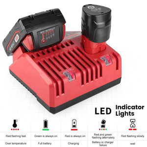 M12 - 18C For Milwaukee 18V Power Tools Battery Charger, EU, US - laboratorydeal