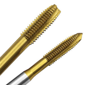 M3 - M8 Titanium Plated Straight Slot Tap HSS Tapping Inner Thread Set, 5 In 1 / Set Thread Set - laboratorydeal