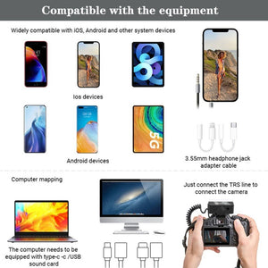 MAMEN KT - W1 Live Single - Reverse Camera Microphone, Specification:, 1 in 1, 2 in 1 - laboratorydeal