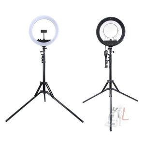 MANTOO RL - 12 II 100 - 240V 28W 12 inch Two - color Dimmable Ring Fill Light with Tripod, 12 inch - laboratorydeal