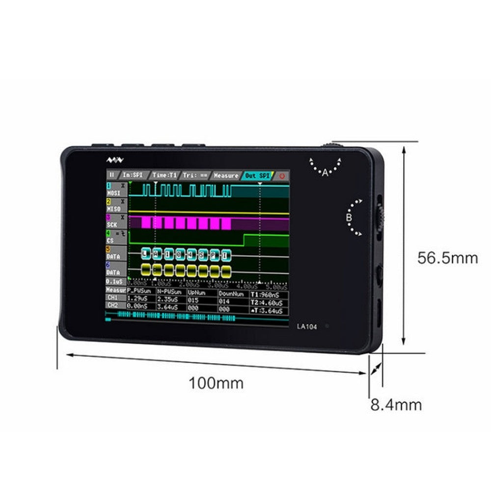 MINIWARE LA104 Logic Analyzer 4-Channel Debugging Assistant Sampling Analog Oscilloscope, LA104