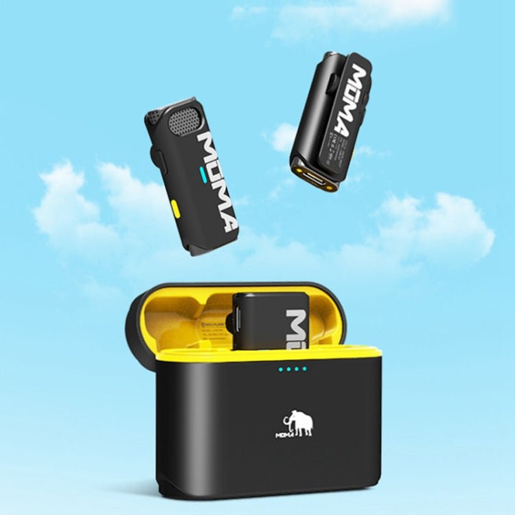 MOMA Lark M1 1 In 1 Mirrorless Camera Live Mini Wireless Lavalier Microphone, 1 In 1 with Charging Box - laboratorydeal