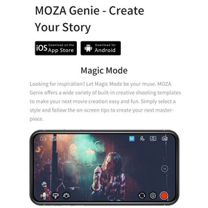 MOZA Mini MX 3 Axis Foldable Handheld Gimbal Stabilizer for Action Camera and Smart Phone, Mini MX - laboratorydeal