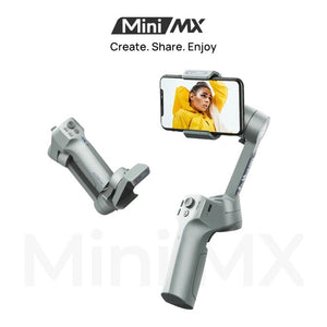 MOZA Mini MX 3 Axis Foldable Handheld Gimbal Stabilizer for Action Camera and Smart Phone, Mini MX - laboratorydeal