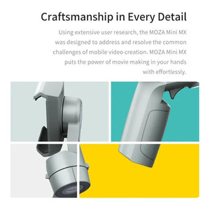 MOZA Mini MX 3 Axis Foldable Handheld Gimbal Stabilizer for Action Camera and Smart Phone, Mini MX - laboratorydeal